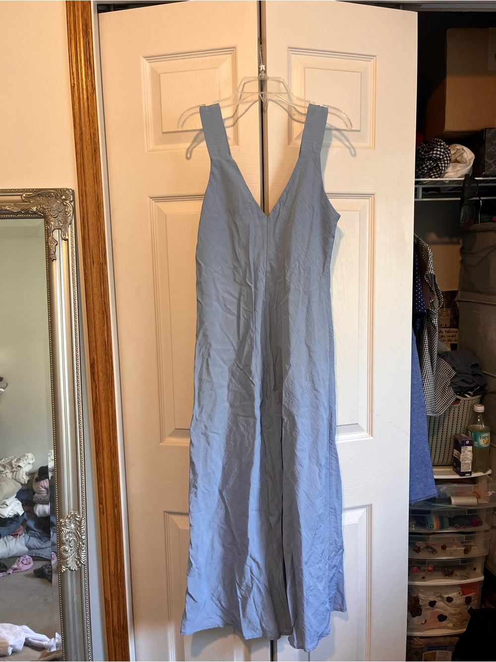 Blue midi dress